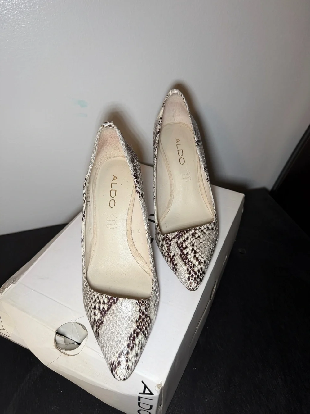 ALDO - NYDIVEN Snakeskin Asymmetrical Pumps